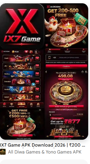IX7 APK download guide and IX 7 mobile application logo